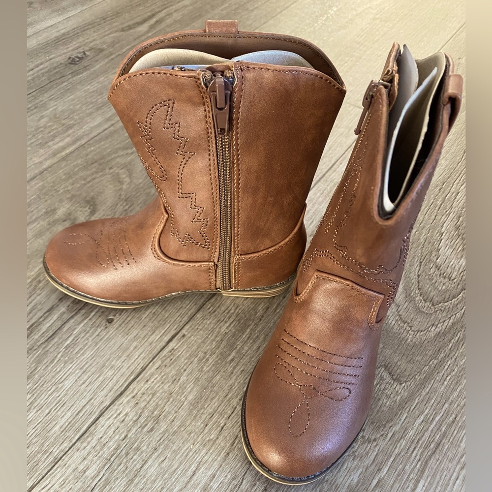 Wee Squeaks brown Cowboy boots